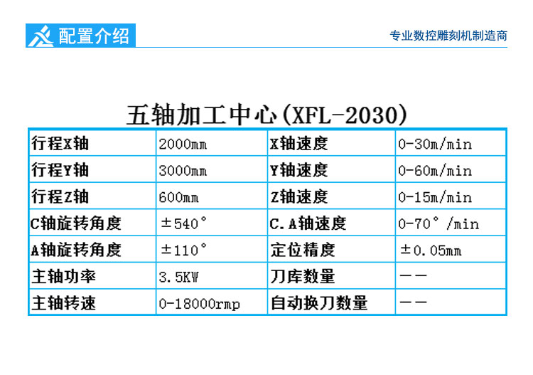 代木模具五轴雕刻机参数